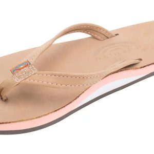 The Tropics - Single Layer Premier Leather with Colorful Mid Sole and a 1/2 Narrow Strap