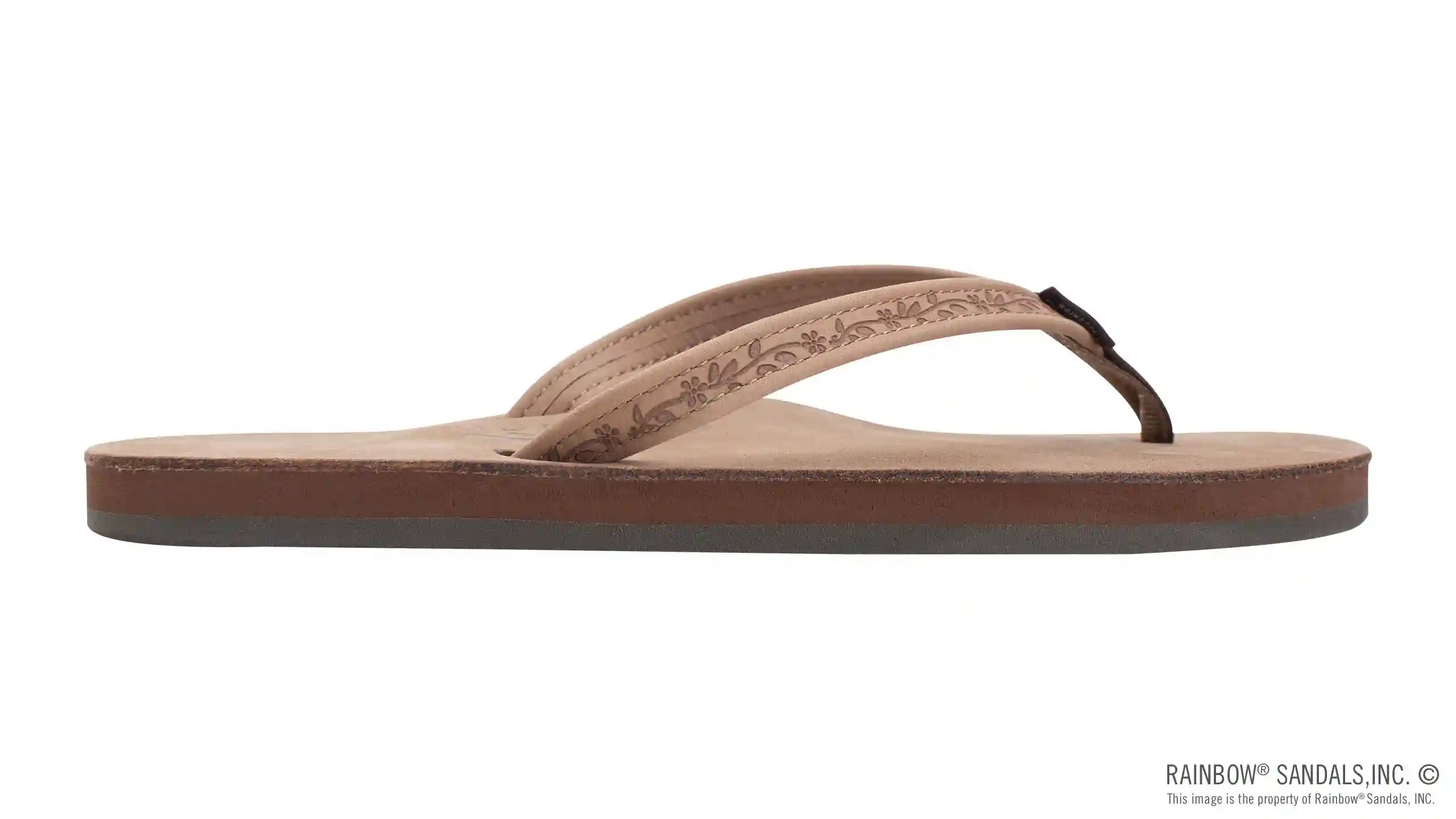 Las Flores - Single Layer Premier Leather with a Floral 1/2 Narrow Strap - Image 4