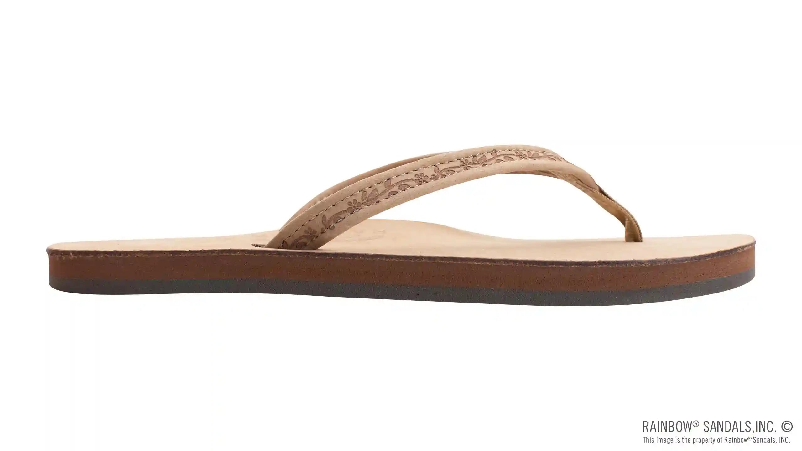 Las Flores - Single Layer Premier Leather with a Floral 1/2 Narrow Strap - Image 9