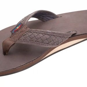 The Bentley - Classic Leather Top Sole with 1 Hand Woven Strap