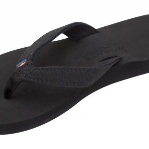 The Bella - Soft Top Black Tapered Canvas Strap