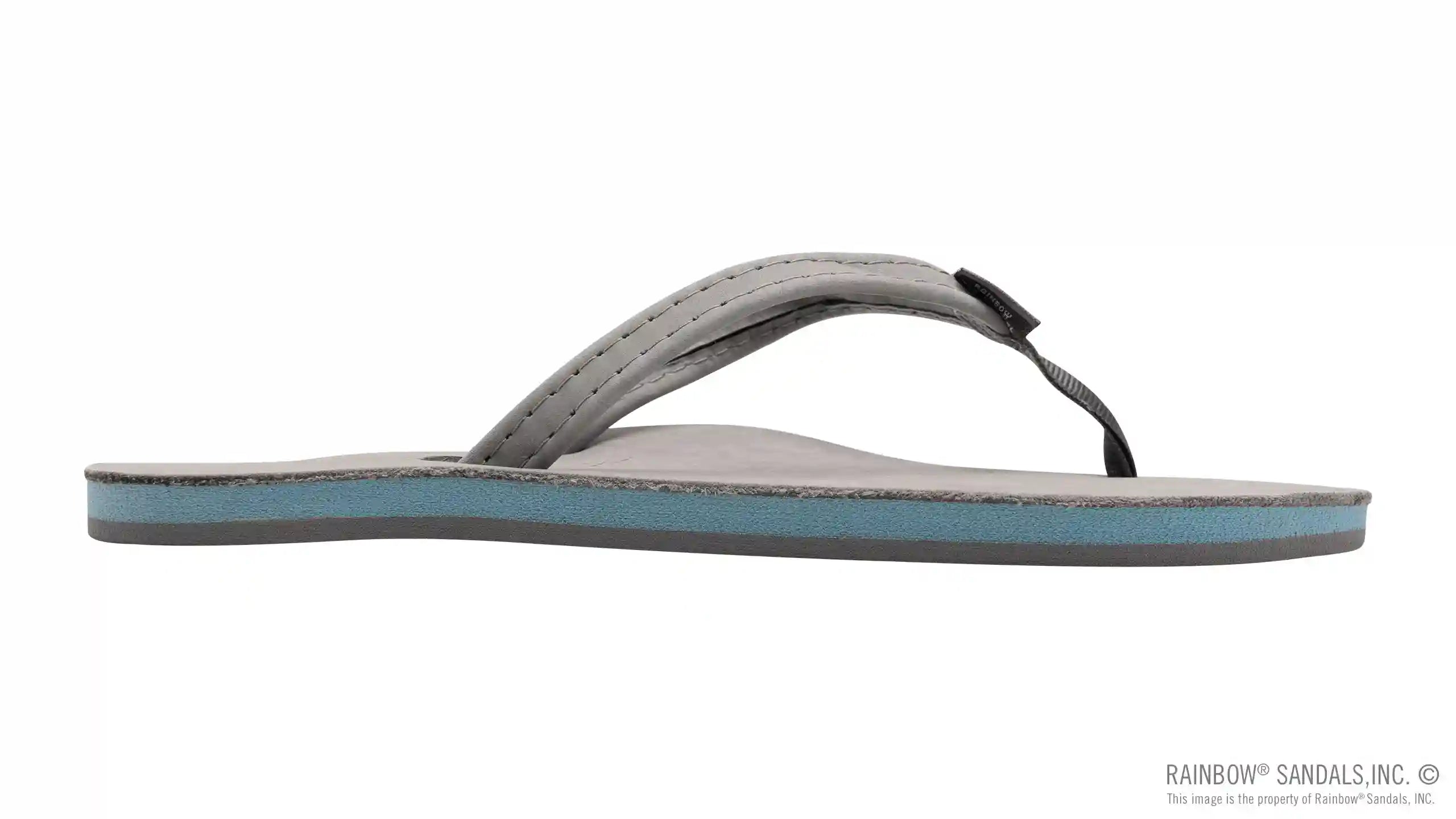 Signature Series - Women's Single Layer Premier Grey Leather Lt. Blue Midsole 1/2 Narrow Strap - Image 4