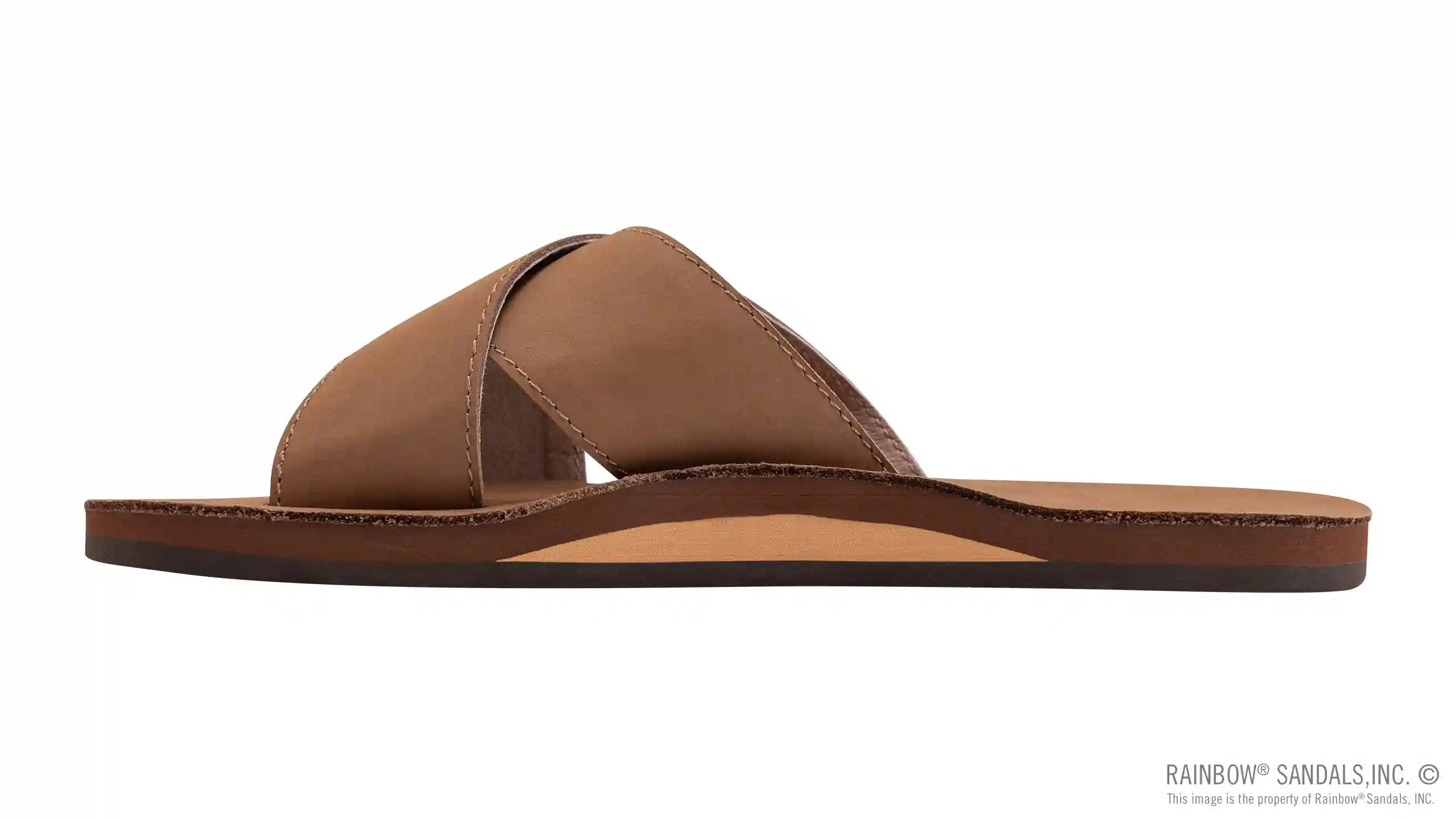 Premier Leather Single Layer Arch Cross Strap Flat Stitch - Image 2