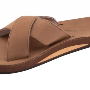 Premier Leather Single Layer Arch Cross Strap Flat Stitch