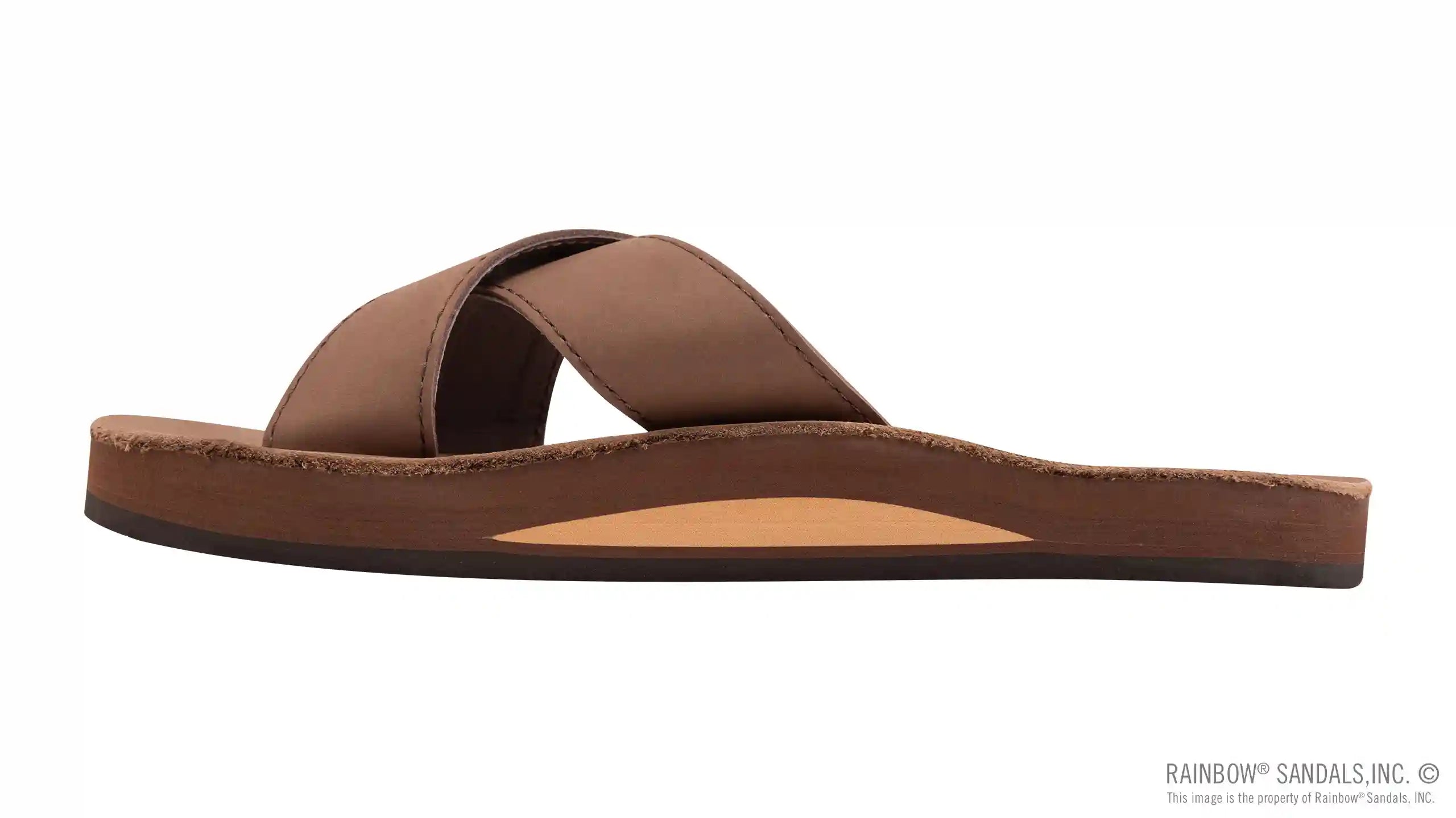Premier Leather Single Layer Arch Cross Strap Flat Stitch - Image 7