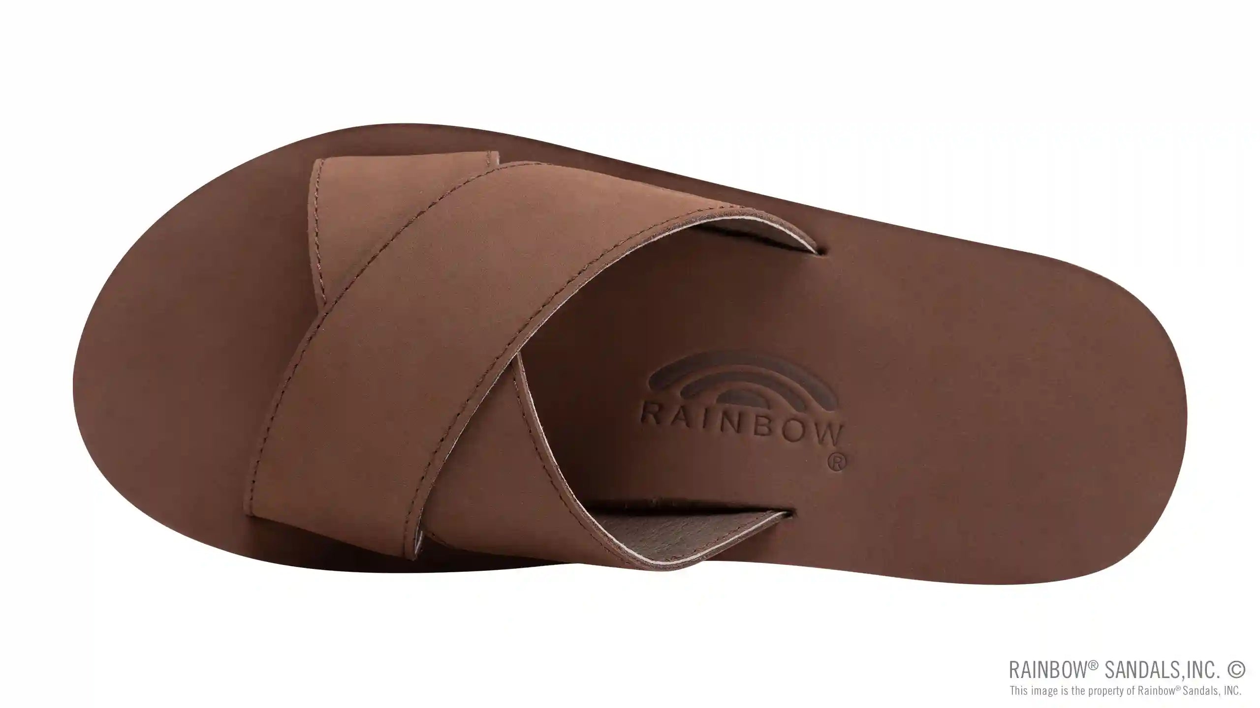 Premier Leather Single Layer Arch Cross Strap Flat Stitch - Image 8