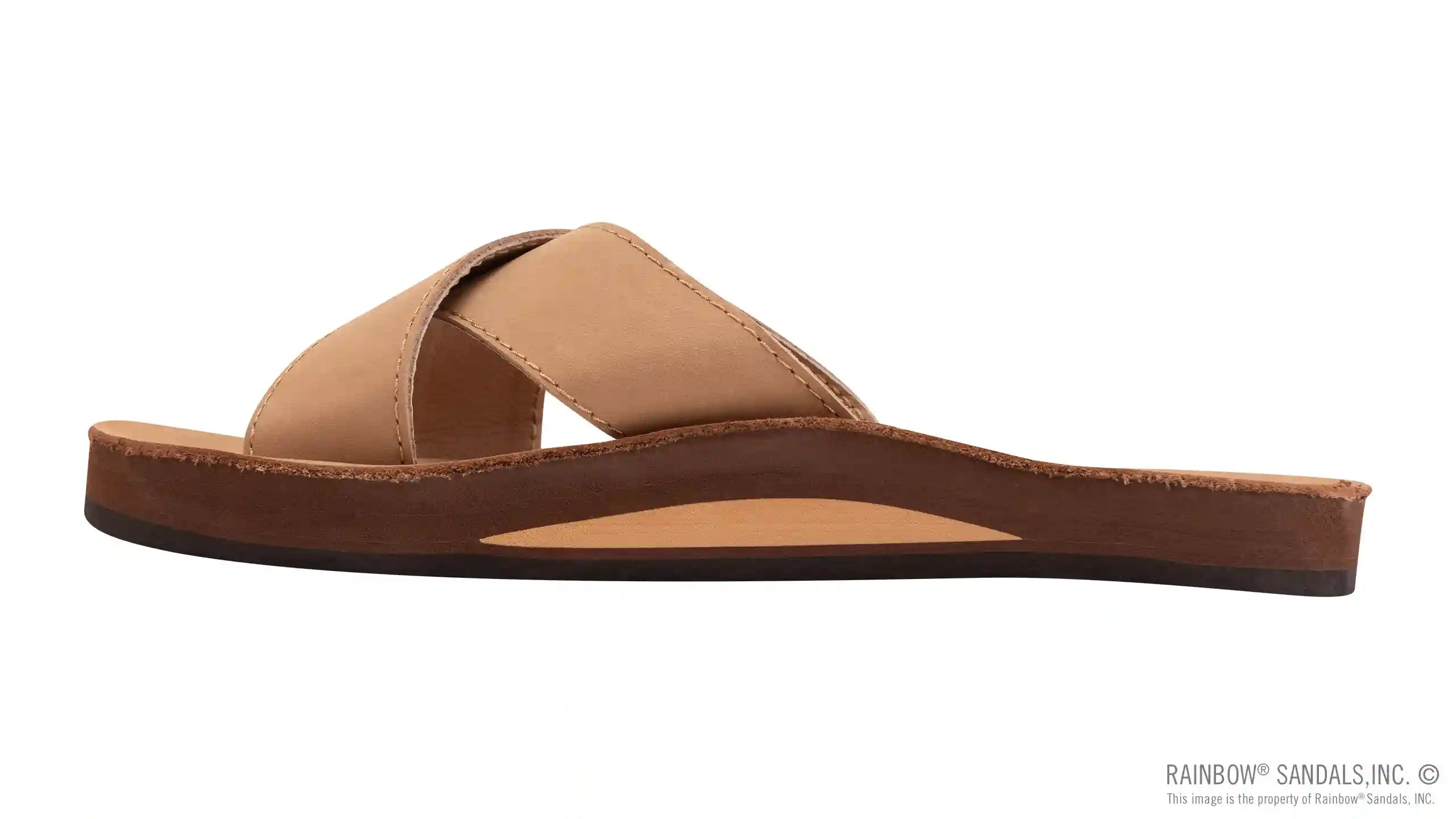 Premier Leather Single Layer Arch Cross Strap Flat Stitch - Image 17