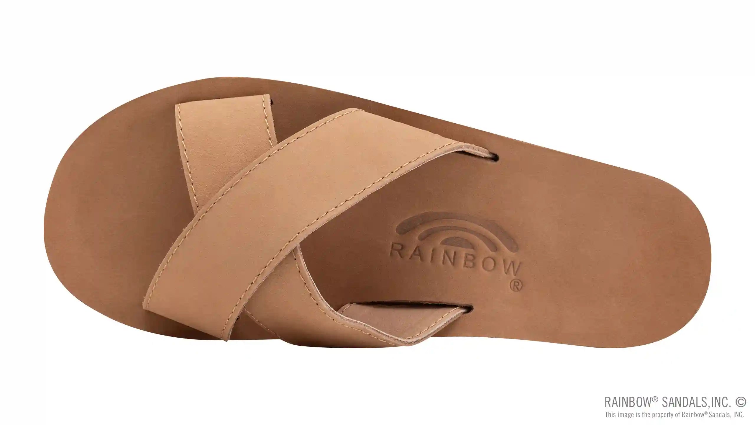 Premier Leather Single Layer Arch Cross Strap Flat Stitch - Image 18
