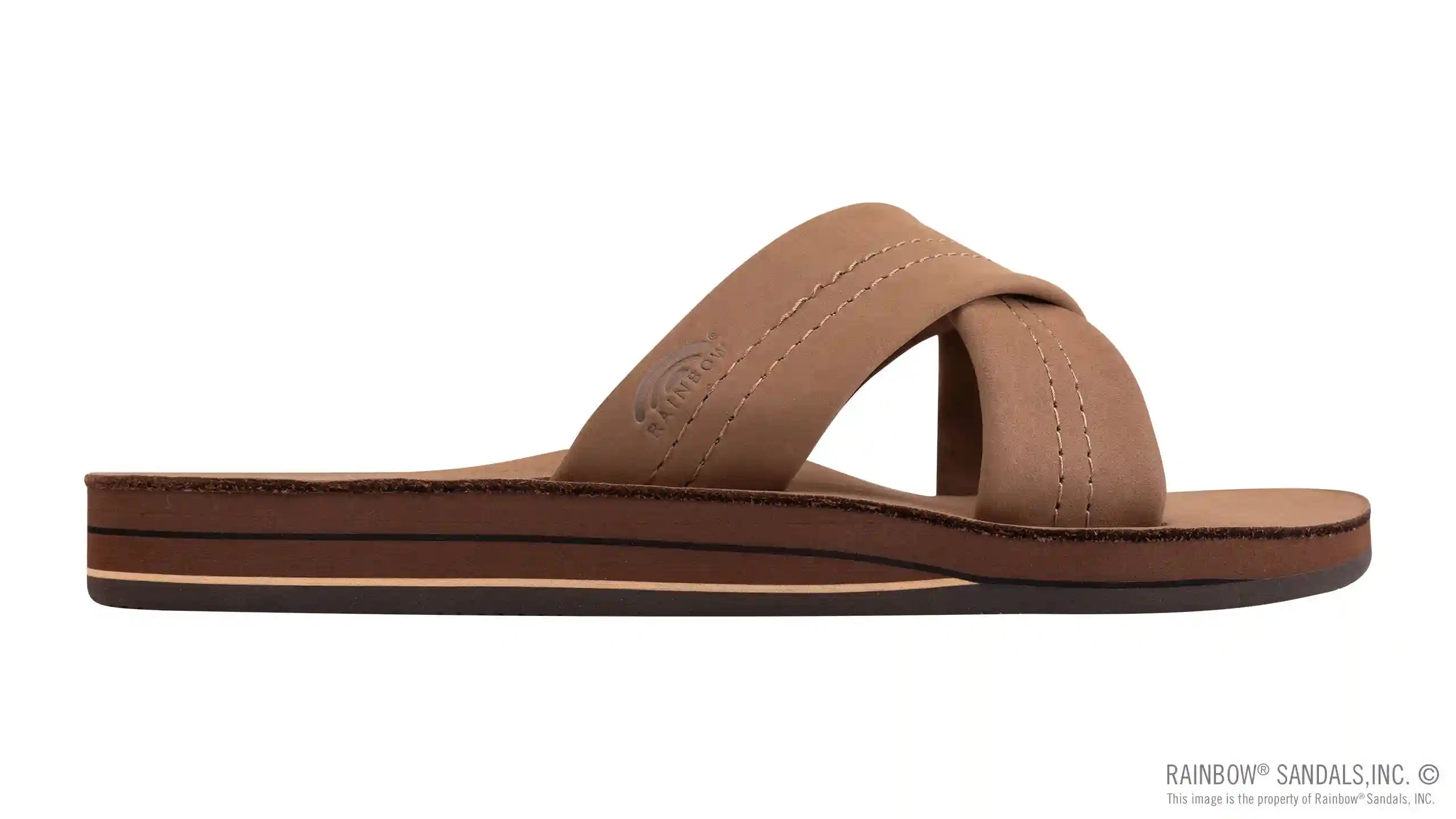 Premier Leather Double Layer Arch Cross Strap Rolled Stitch - Image 4