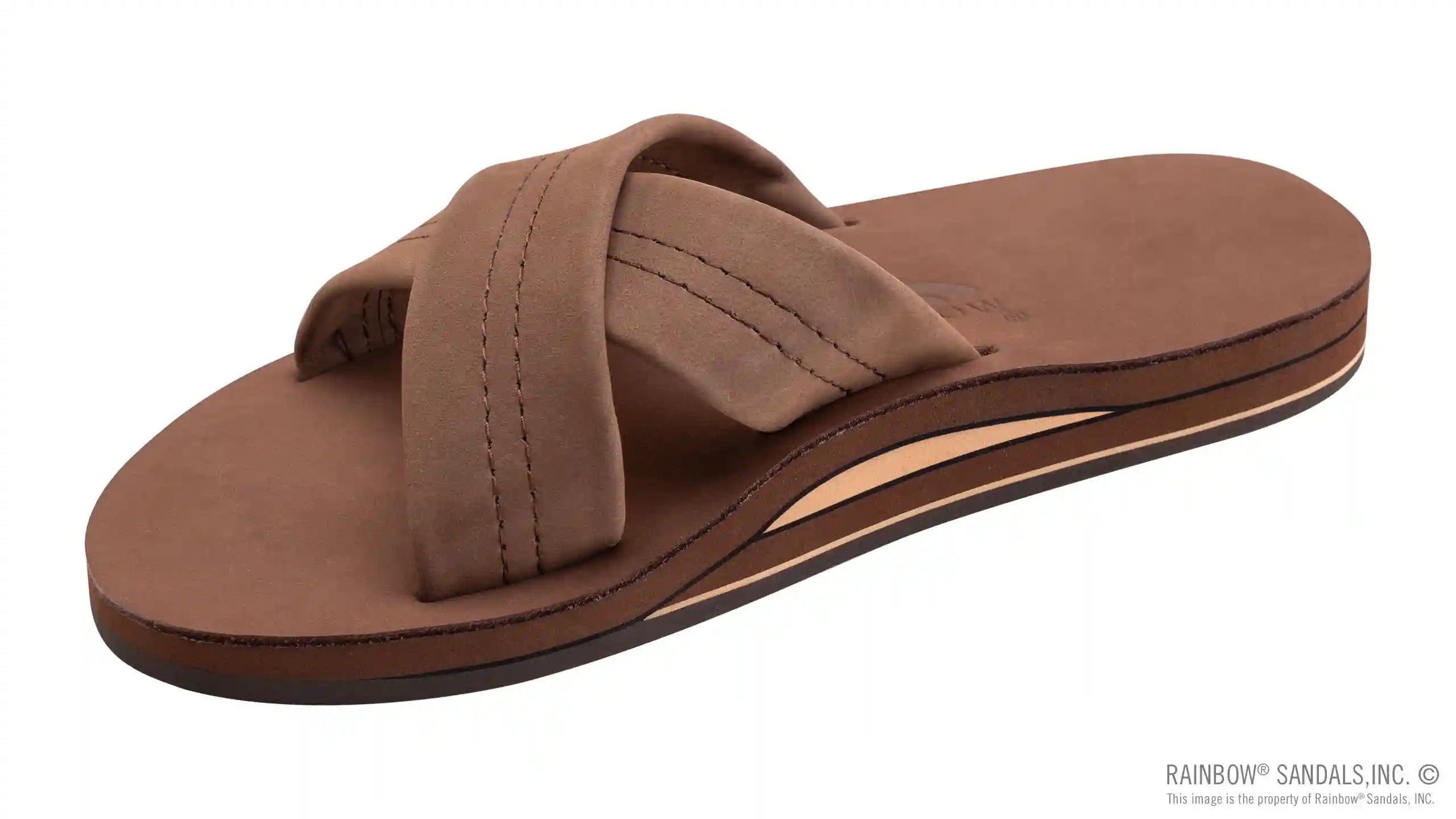 Premier Leather Double Layer Arch Cross Strap Rolled Stitch - Image 6
