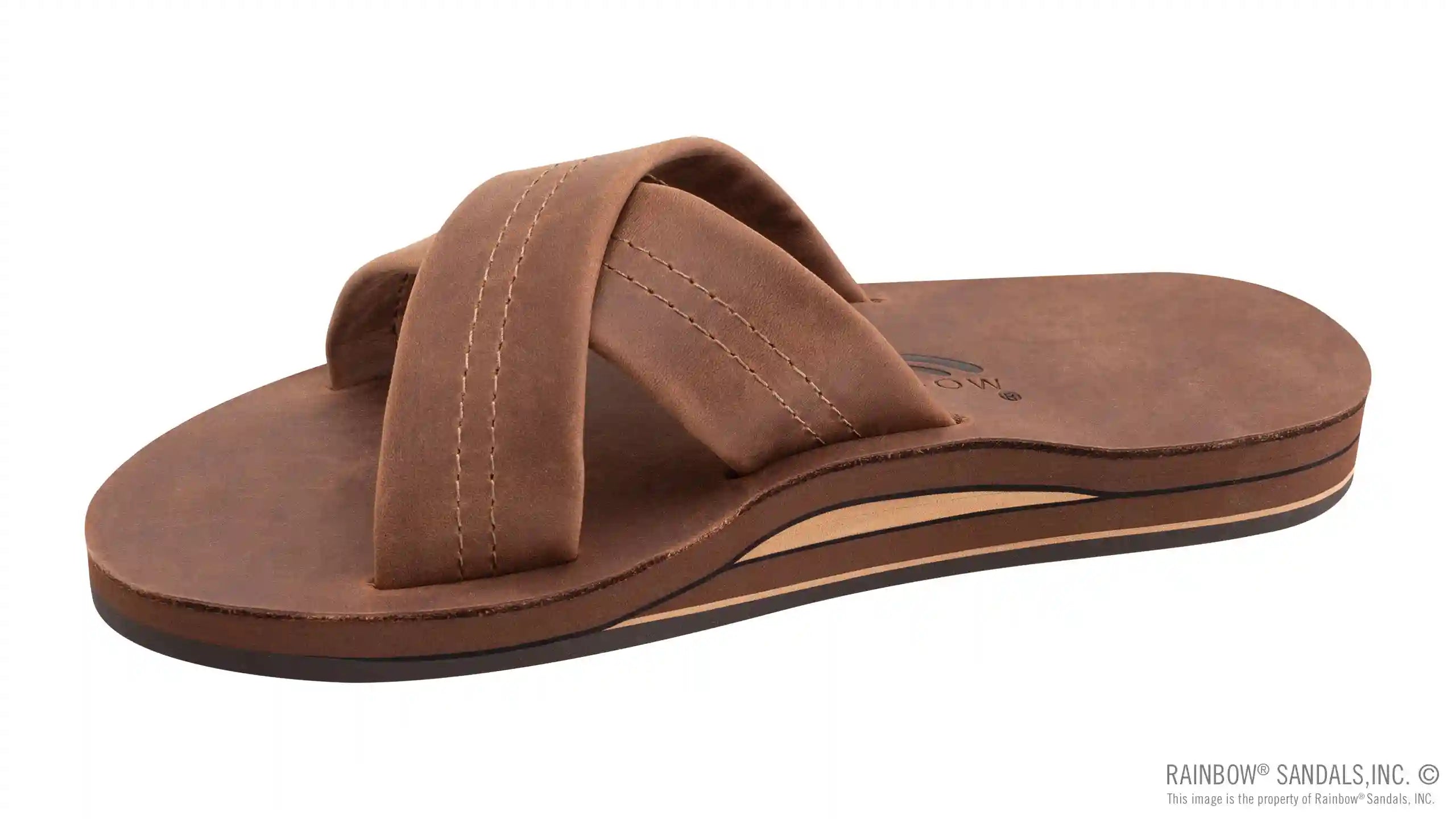Premier Leather Double Layer Arch Cross Strap Rolled Stitch - Image 16