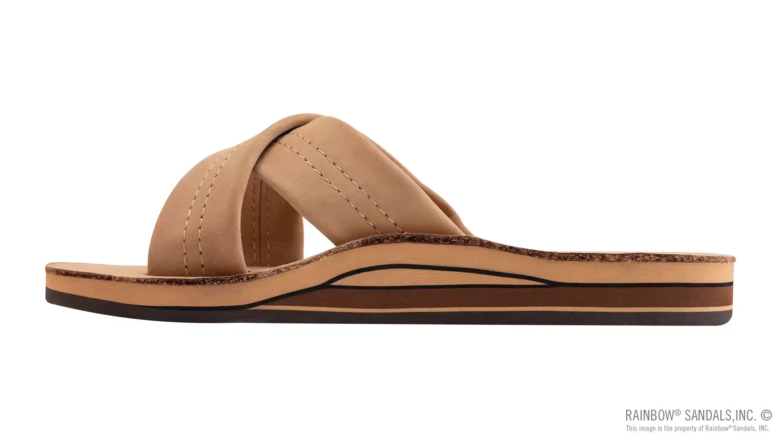 Premier Leather Double Layer Arch Cross Strap Rolled Stitch - Image 22
