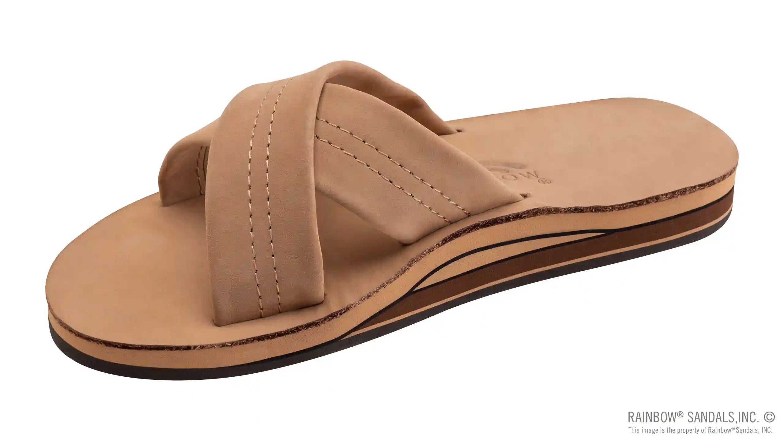 Premier Leather Double Layer Arch Cross Strap Rolled Stitch - Image 21