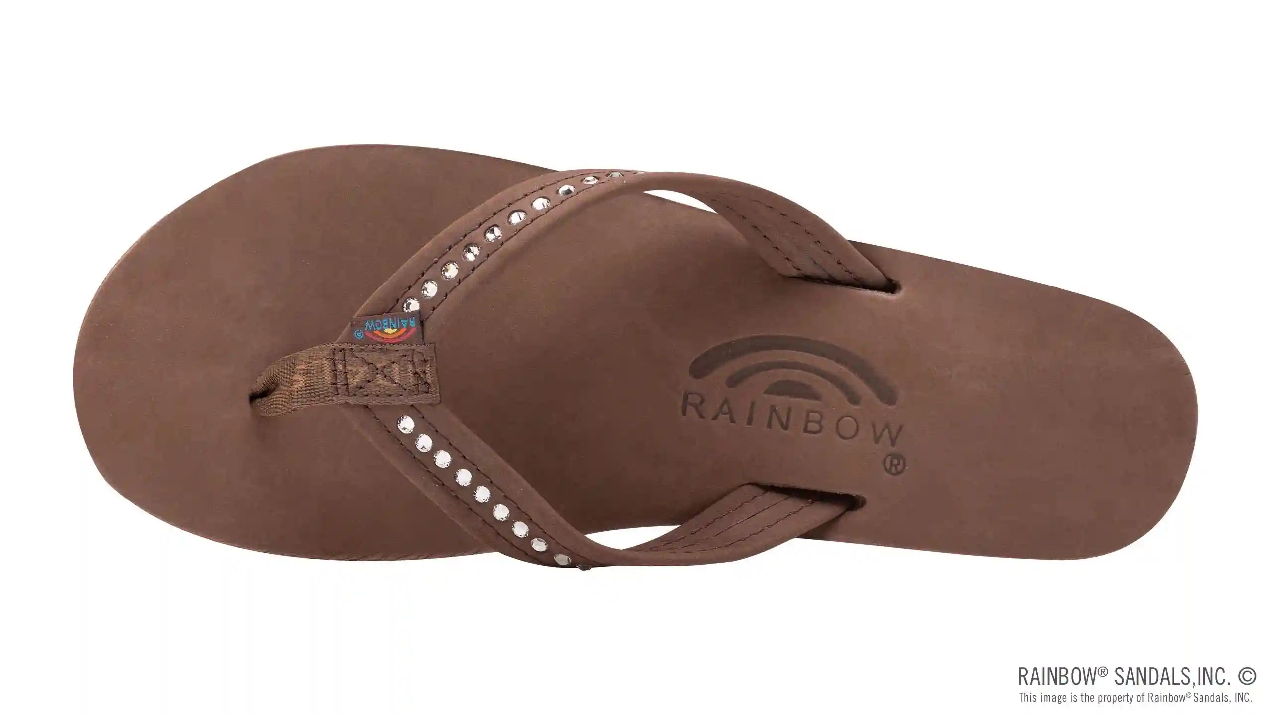 Four Layer Leather Wedge - 3/4 Strap with Crystals - Image 8