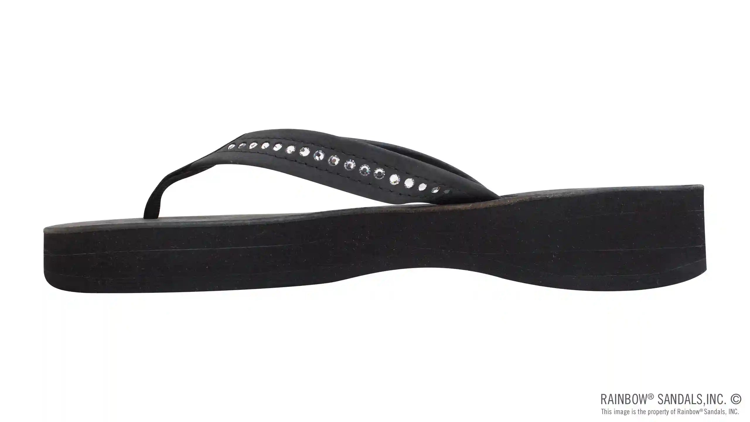 Four Layer Leather Wedge - 3/4 Strap with Crystals - Image 22
