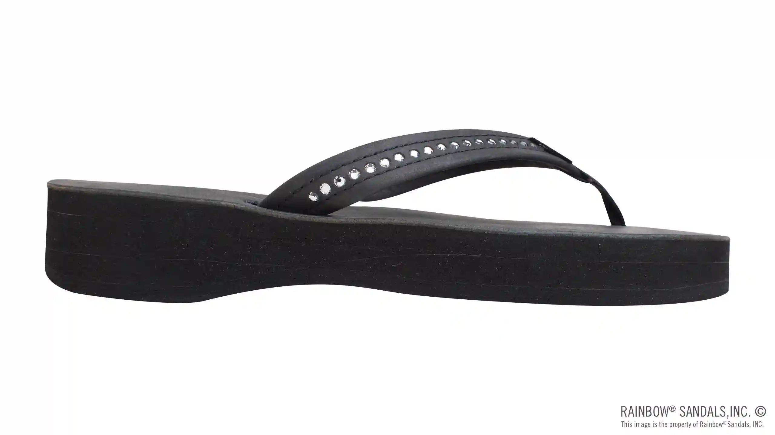 Four Layer Leather Wedge - 3/4 Strap with Crystals - Image 24