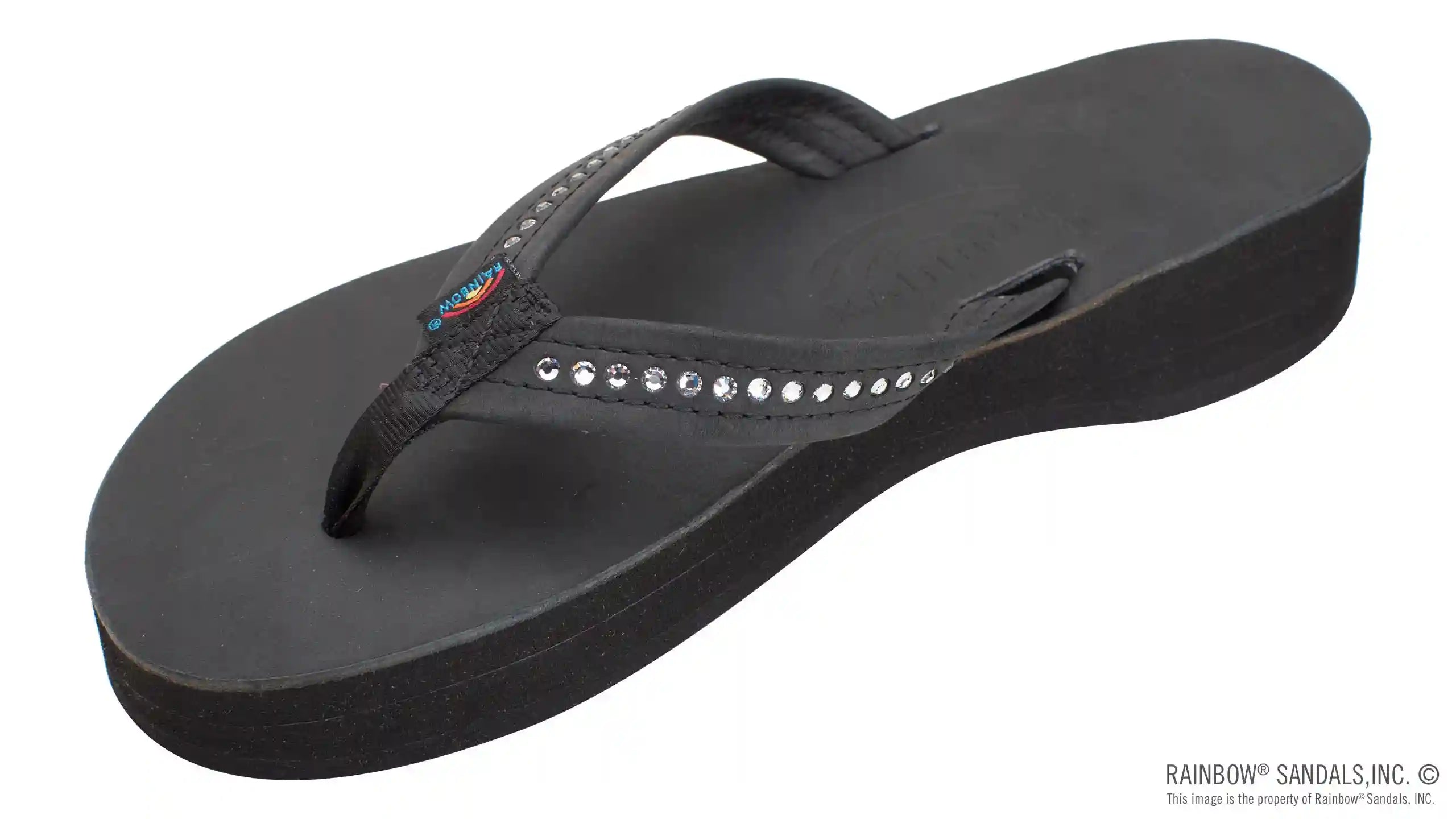Four Layer Leather Wedge - 3/4 Strap with Crystals - Image 21