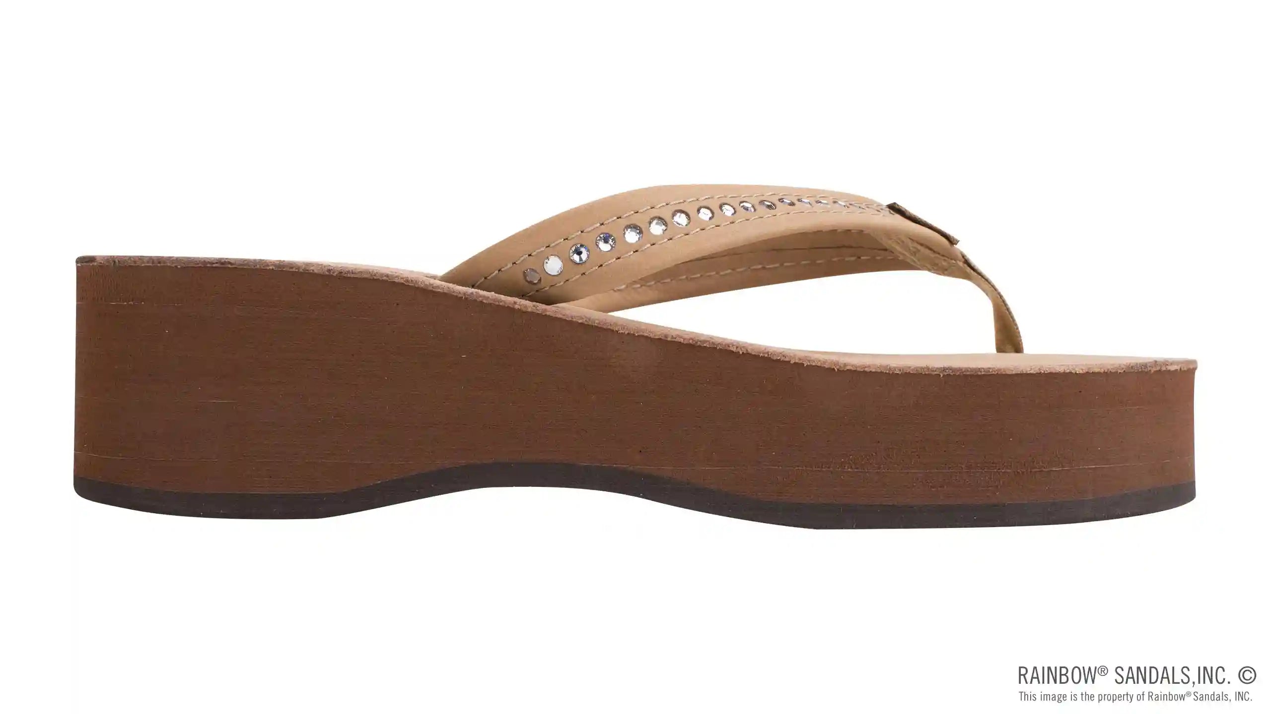 Six Layer Leather Wedge - 3/4 Strap with Crystals - Image 19