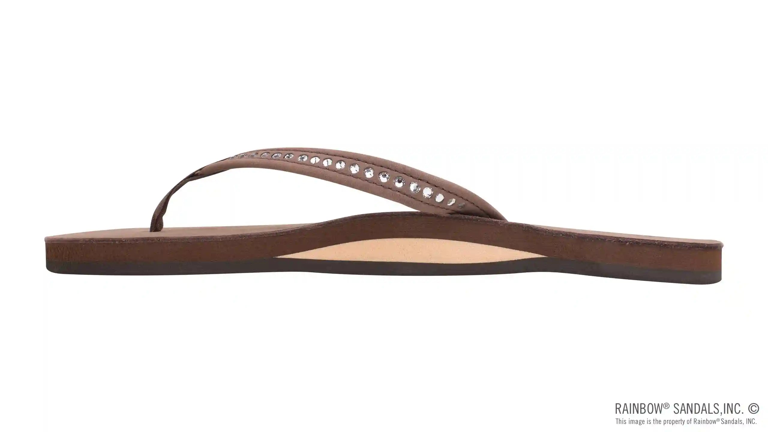 Crystal Collection - Single Layer Arch Support Leather 1/2 Narrow Strap with Crystals - Image 7