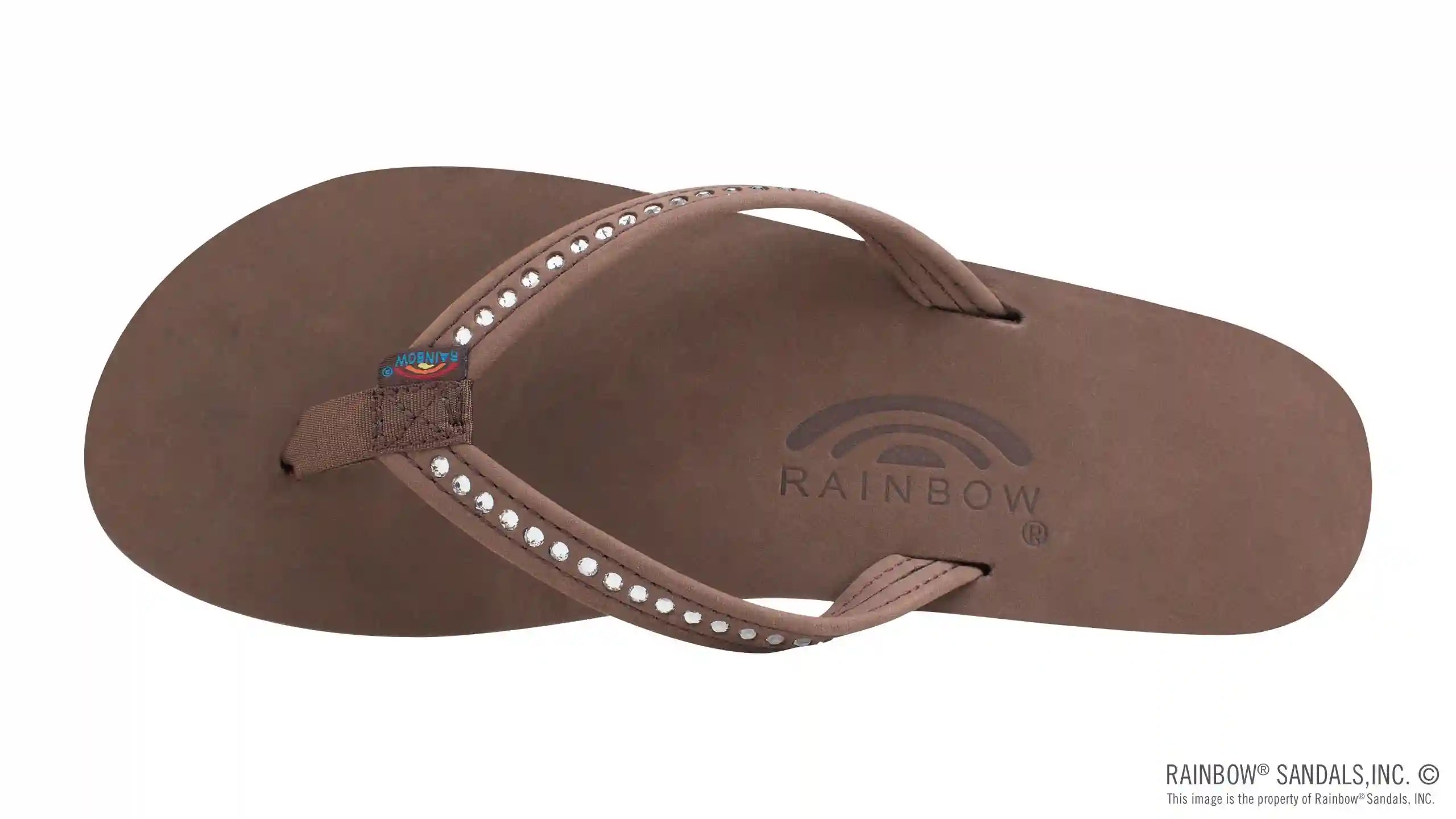 Crystal Collection - Single Layer Arch Support Leather 1/2 Narrow Strap with Crystals - Image 8