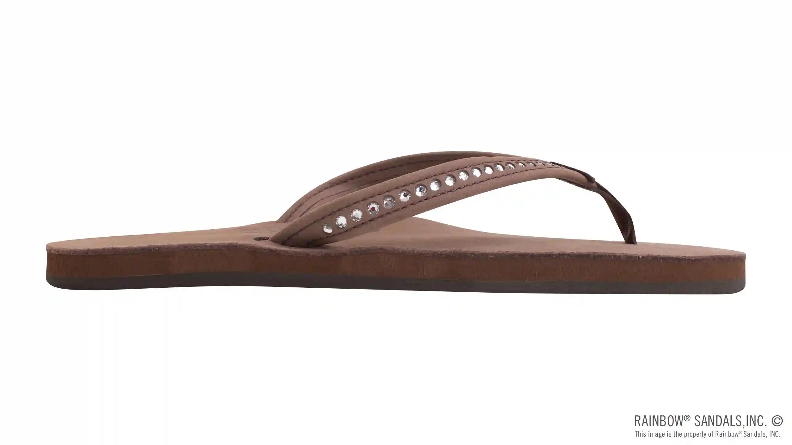 Crystal Collection - Single Layer Arch Support Leather 1/2 Narrow Strap with Crystals - Image 9