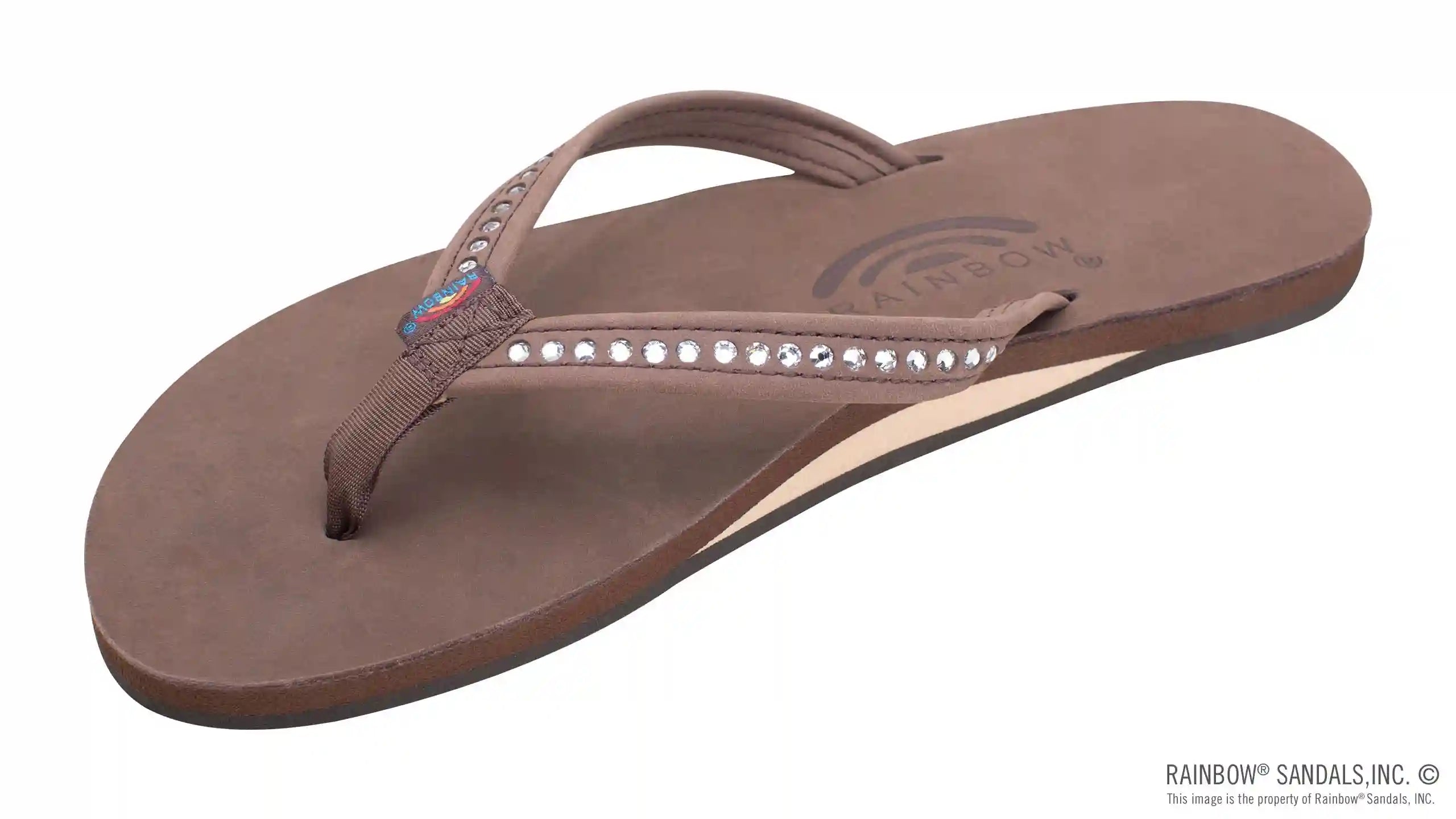 Crystal Collection - Single Layer Arch Support Leather 1/2 Narrow Strap with Crystals - Image 6