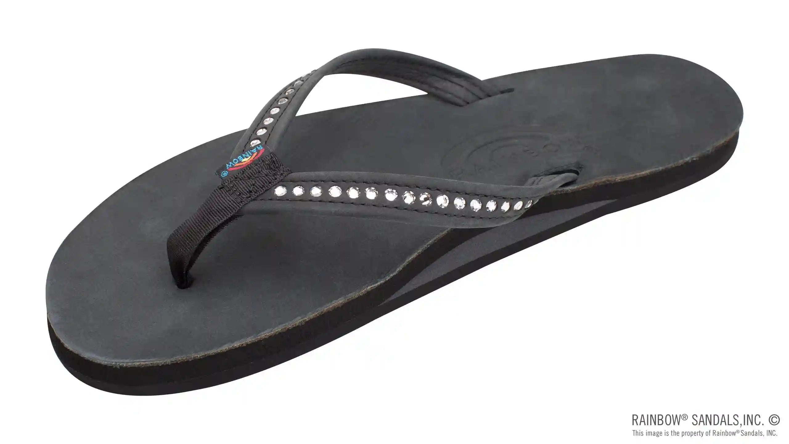 Crystal Collection - Single Layer Arch Support Leather 1/2 Narrow Strap with Crystals - Image 11