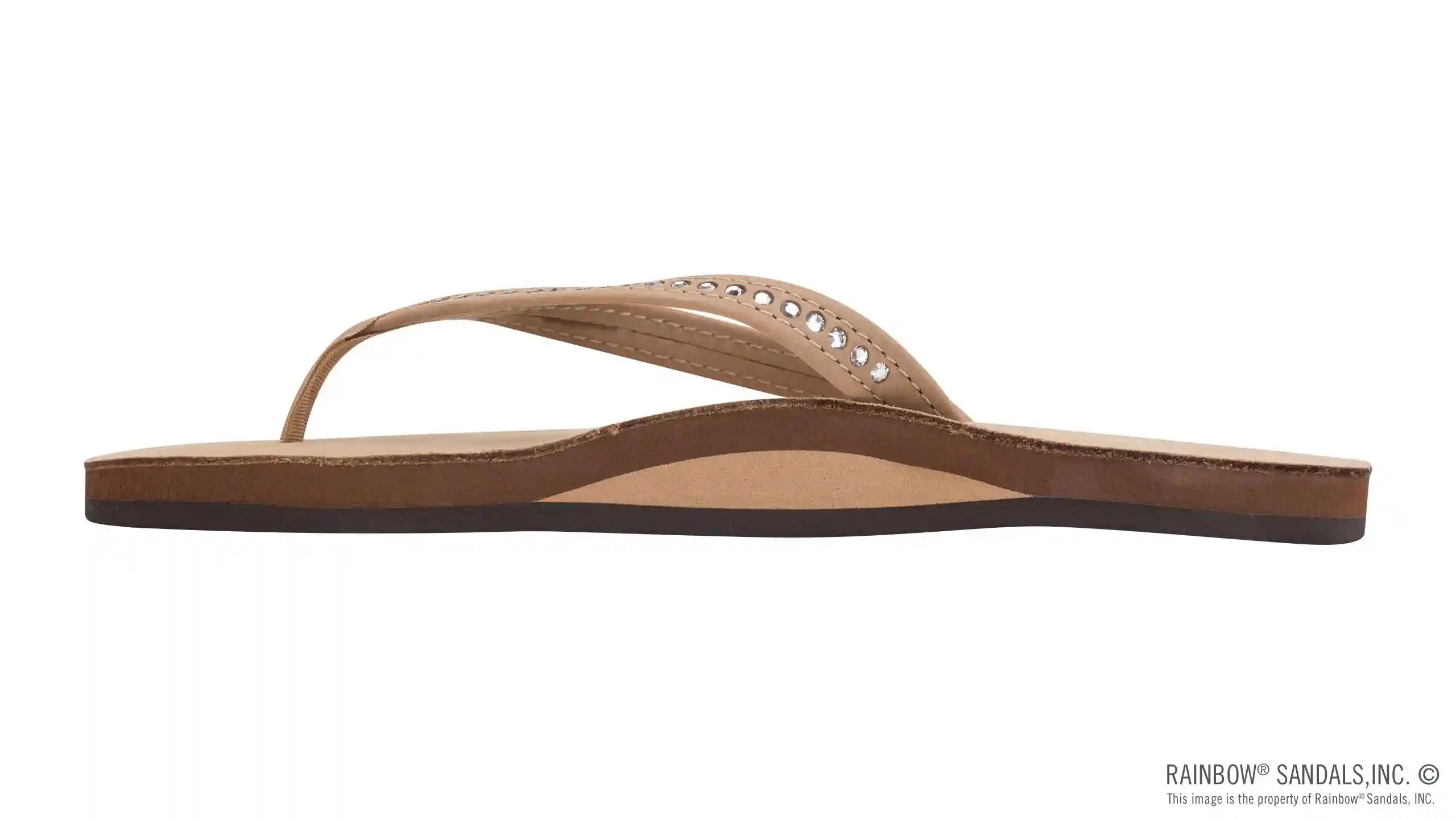 Crystal Collection - Single Layer Arch Support Leather 1/2 Narrow Strap with Crystals - Image 17