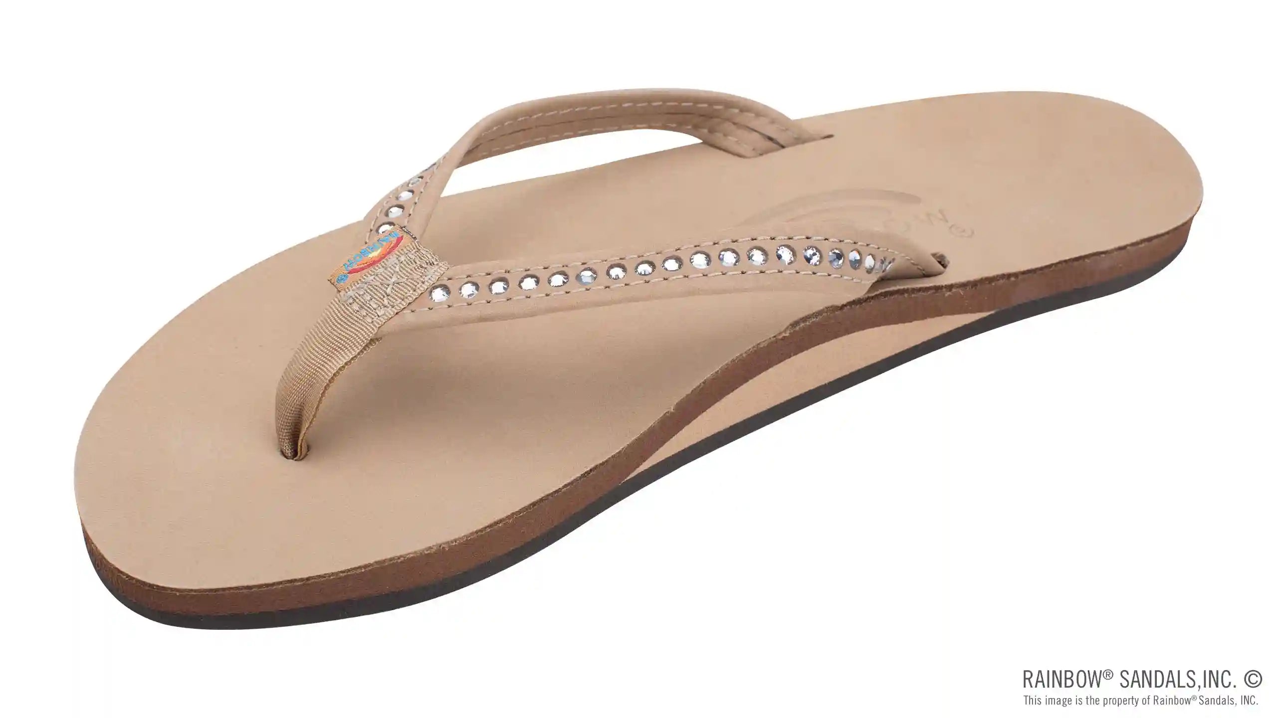 Crystal Collection - Single Layer Arch Support Leather 1/2 Narrow Strap with Crystals - Image 16