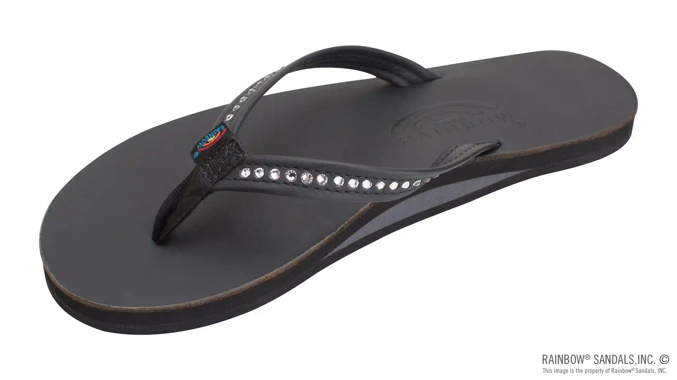 Crystal Collection - Single Layer Arch Support Leather 1/2 Narrow Strap with Crystals - Image 21