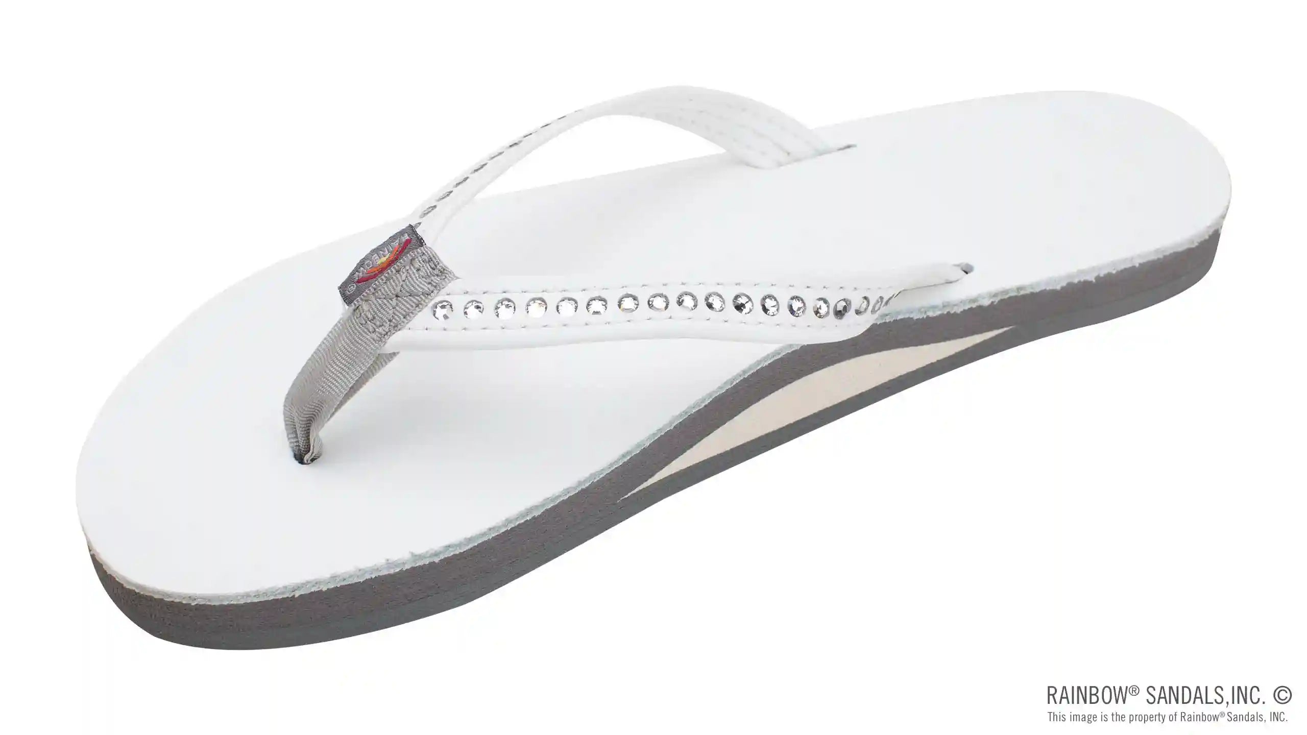 Crystal Collection - Single Layer Arch Support Leather 1/2 Narrow Strap with Crystals - Image 26