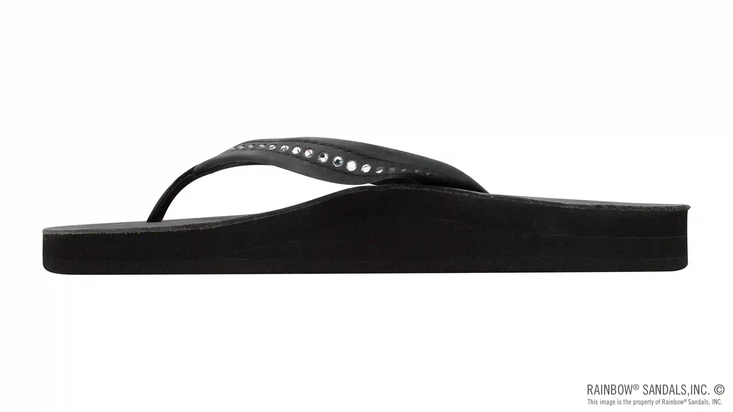 Crystal Collection - Double Layer Arch Support Leather 3/4 Medium Strap w/ Crystals - Image 12