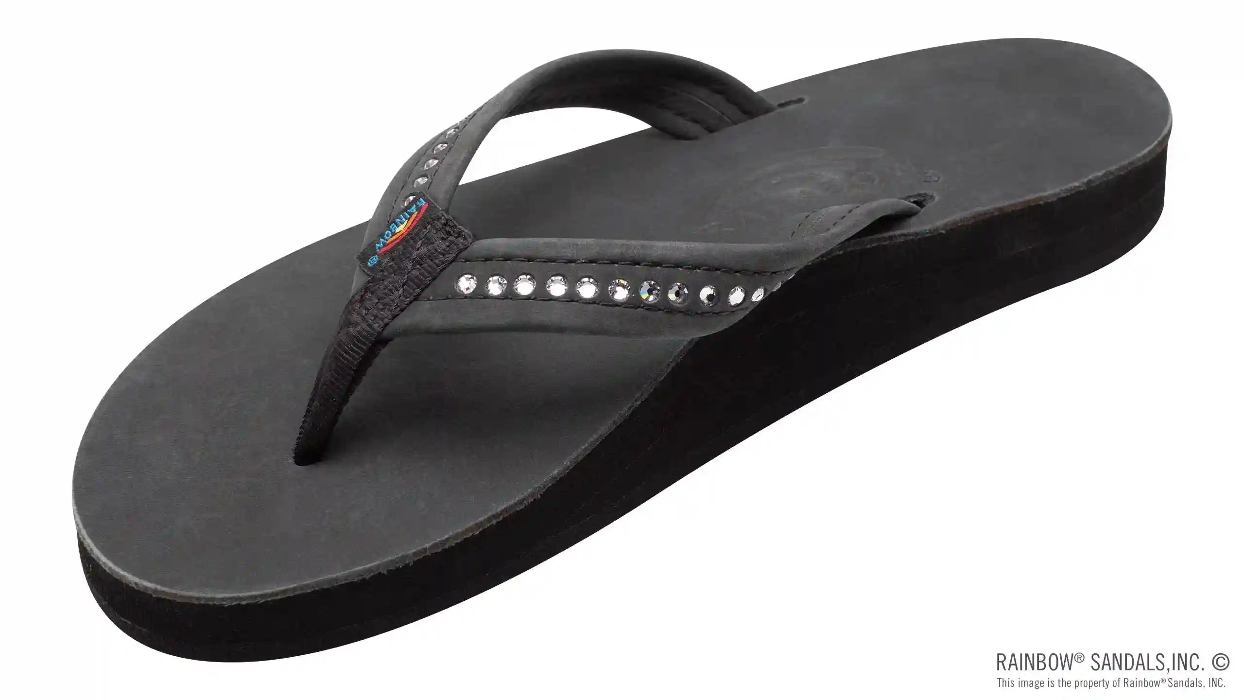 Crystal Collection - Double Layer Arch Support Leather 3/4 Medium Strap w/ Crystals - Image 11