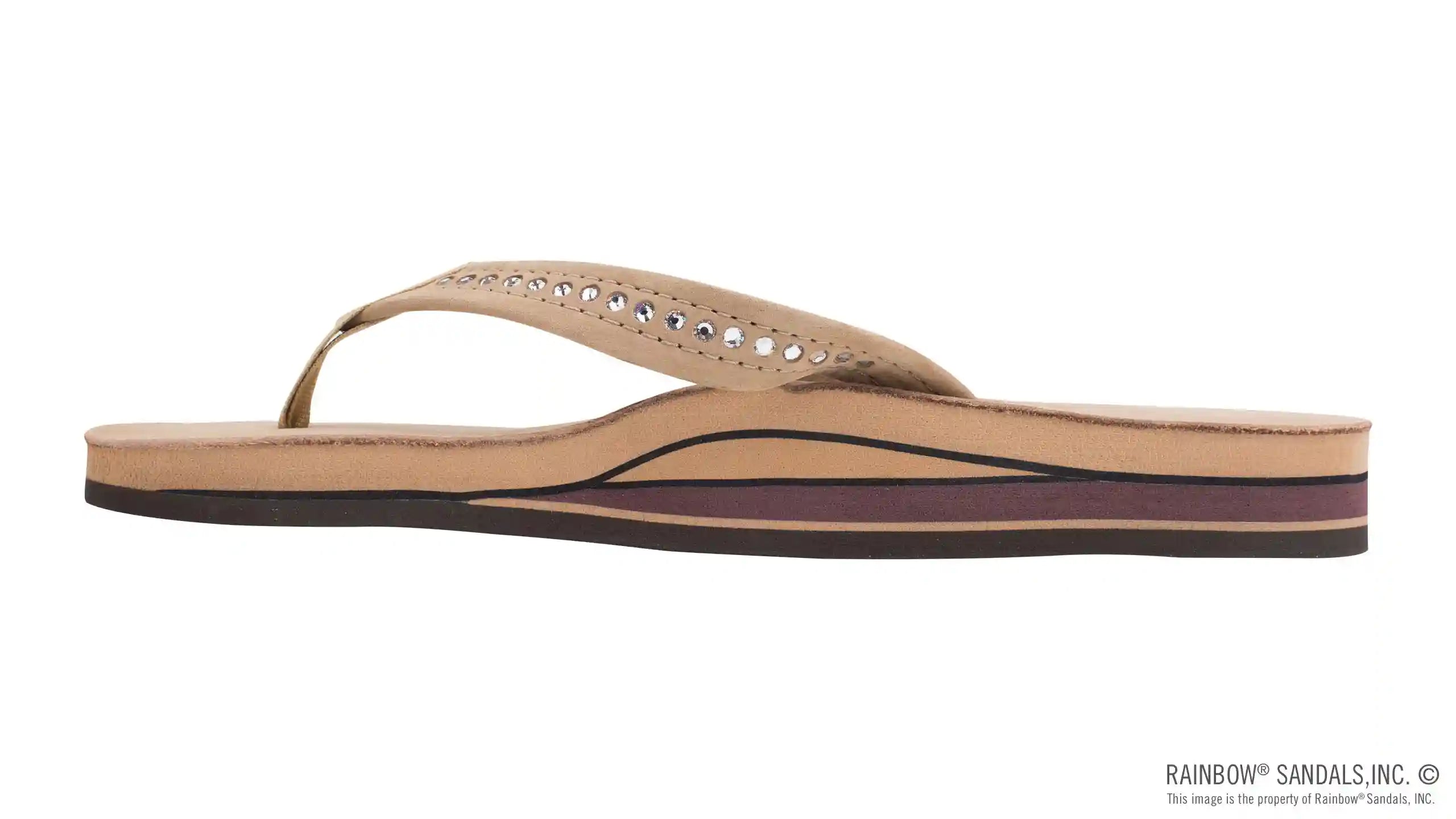 Crystal Collection - Double Layer Arch Support Leather 3/4 Medium Strap w/ Crystals - Image 17