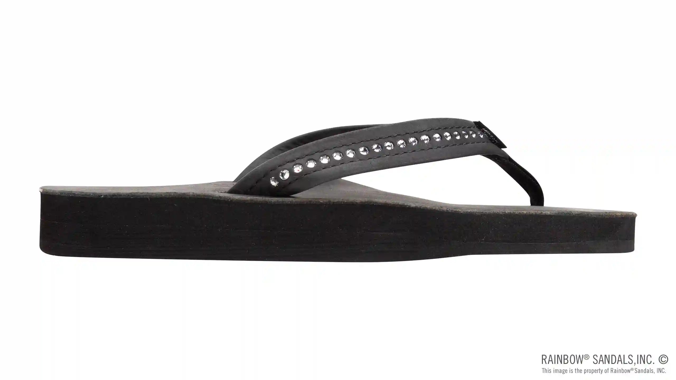 Crystal Collection - Double Layer Arch Support Leather 3/4 Medium Strap w/ Crystals - Image 24