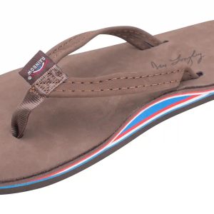 The Americana - Women's Single layer Premier Leather Red White & Blue Mid Sole with a 1/2 Narrow