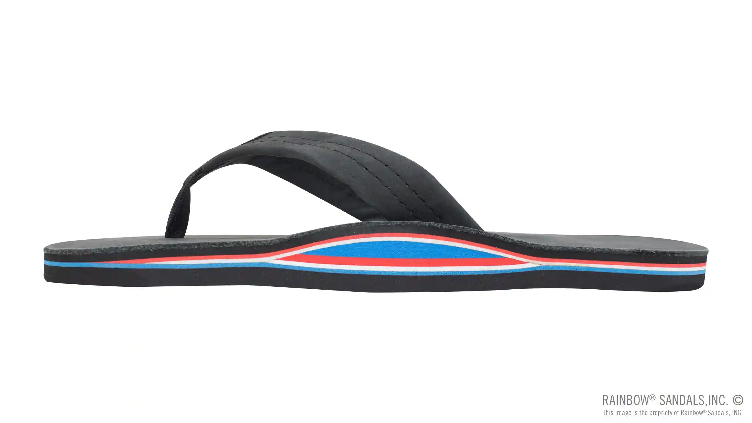 The Americana - Men's Single layer Premier Leather Red White & Blue Mid Sole - Image 2