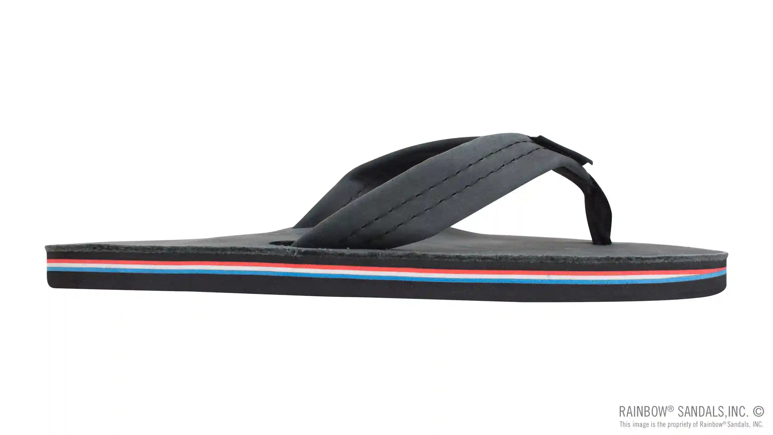 The Americana - Men's Single layer Premier Leather Red White & Blue Mid Sole - Image 4
