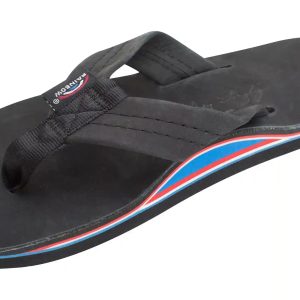 The Americana - Women's Single layer Premier Leather Red White & Blue Mid Sole with a 1 Strap