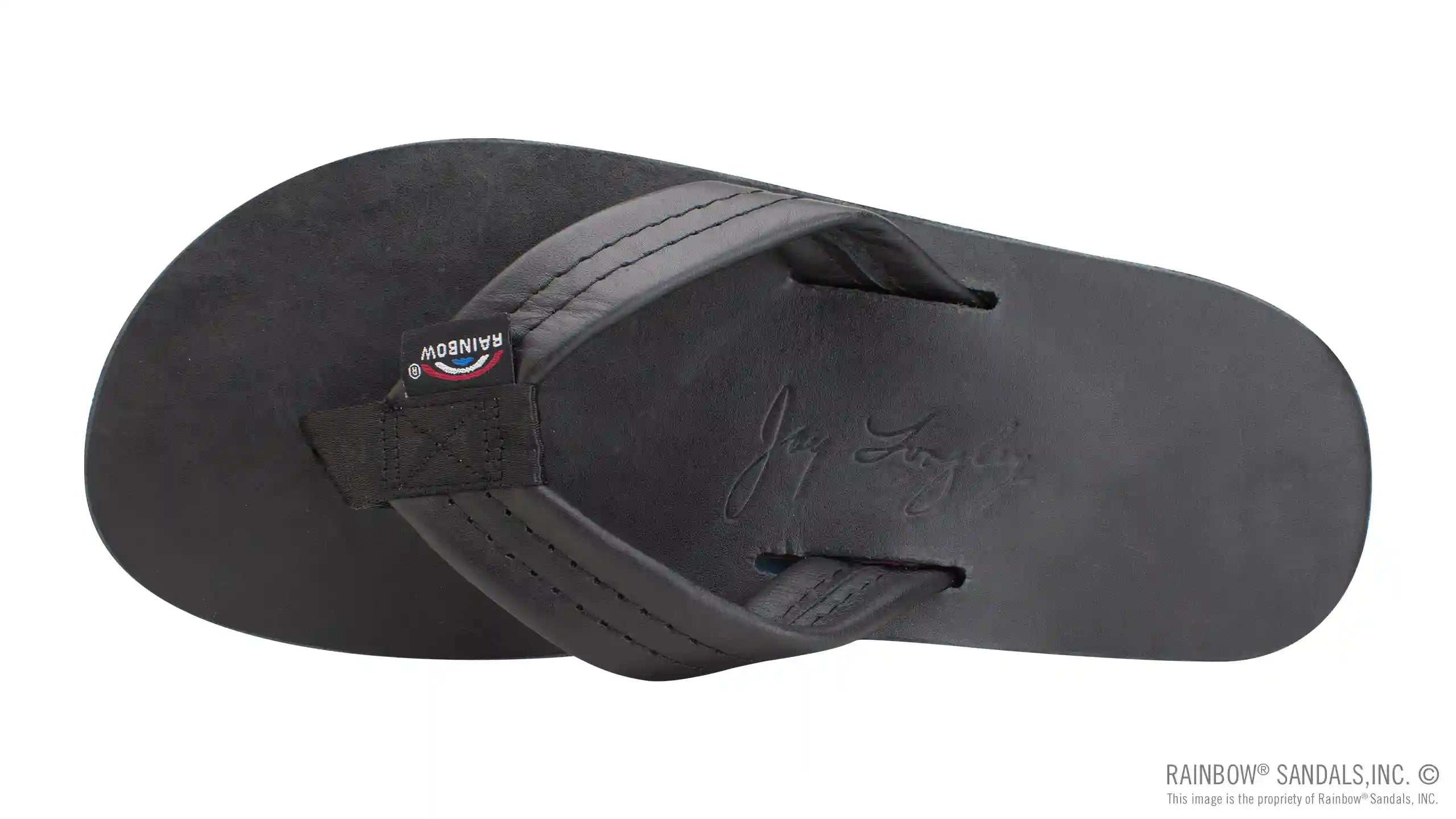 The Americana - Men's Single Layer Classic Leather with Red White & Blue Mid Sole - Image 3