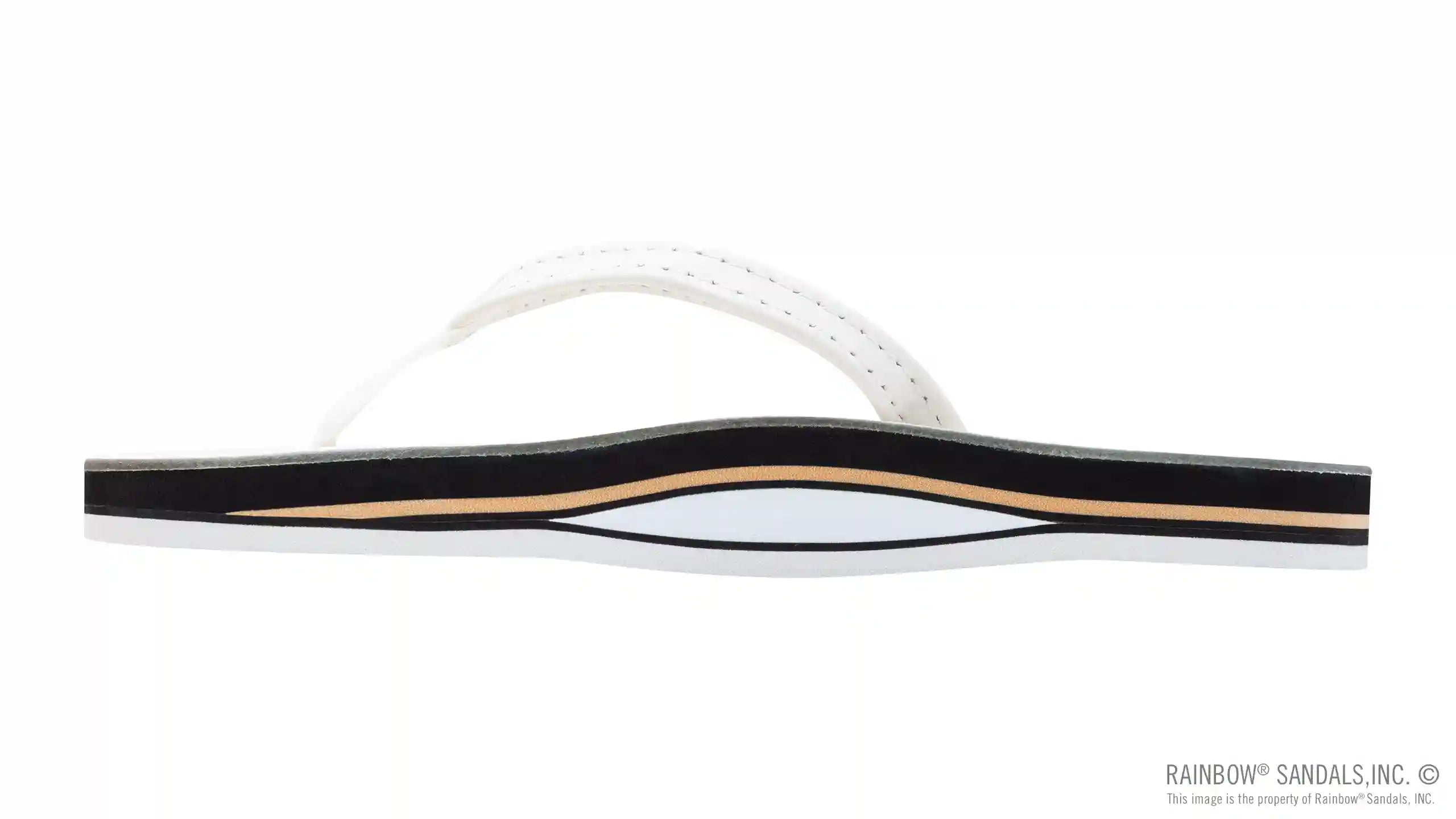 Cloud Dancer Leather Blk/Tan Layered w/ Arch Narrow Strap - Image 2