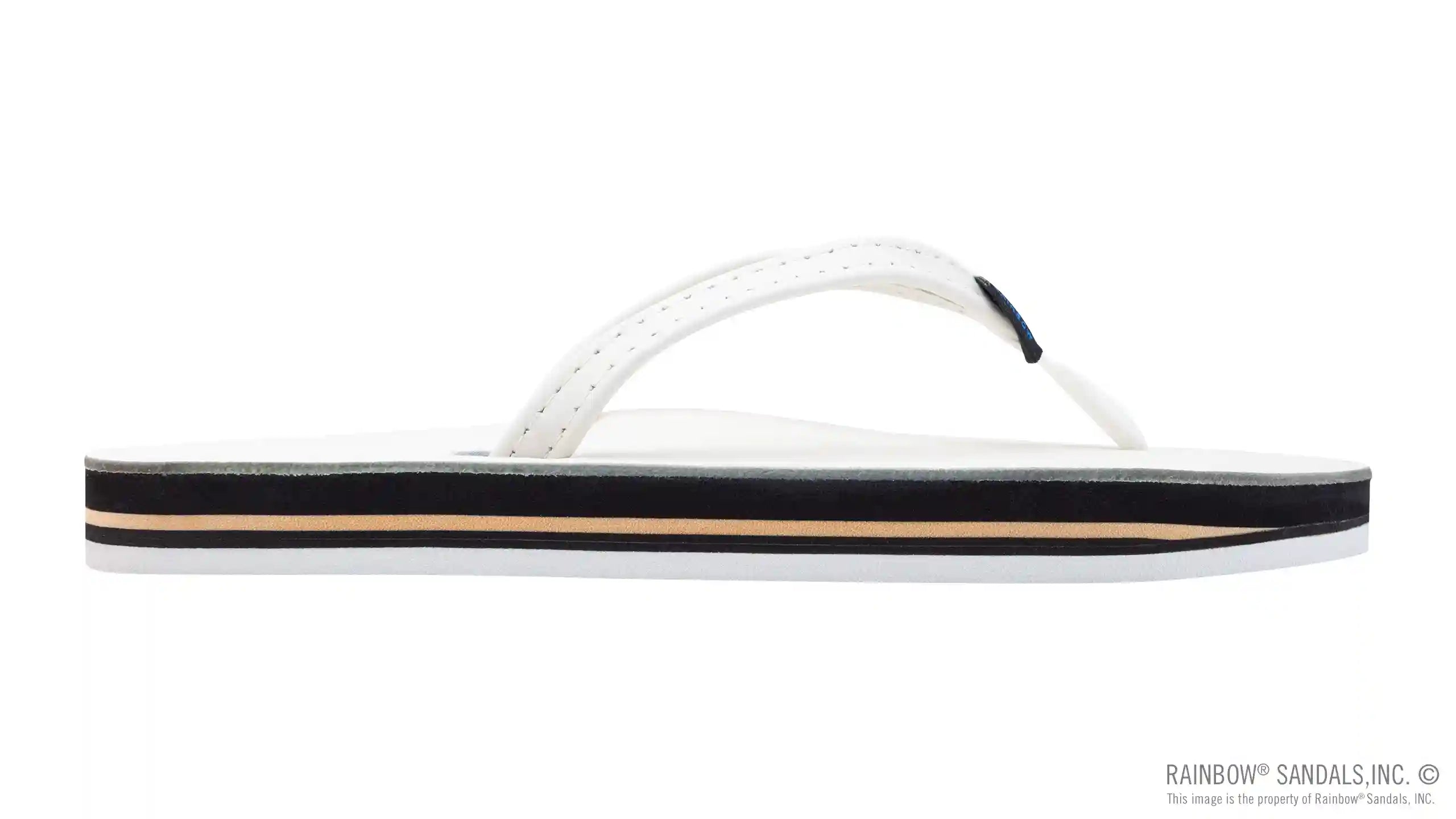 Cloud Dancer Leather Blk/Tan Layered w/ Arch Narrow Strap - Image 4