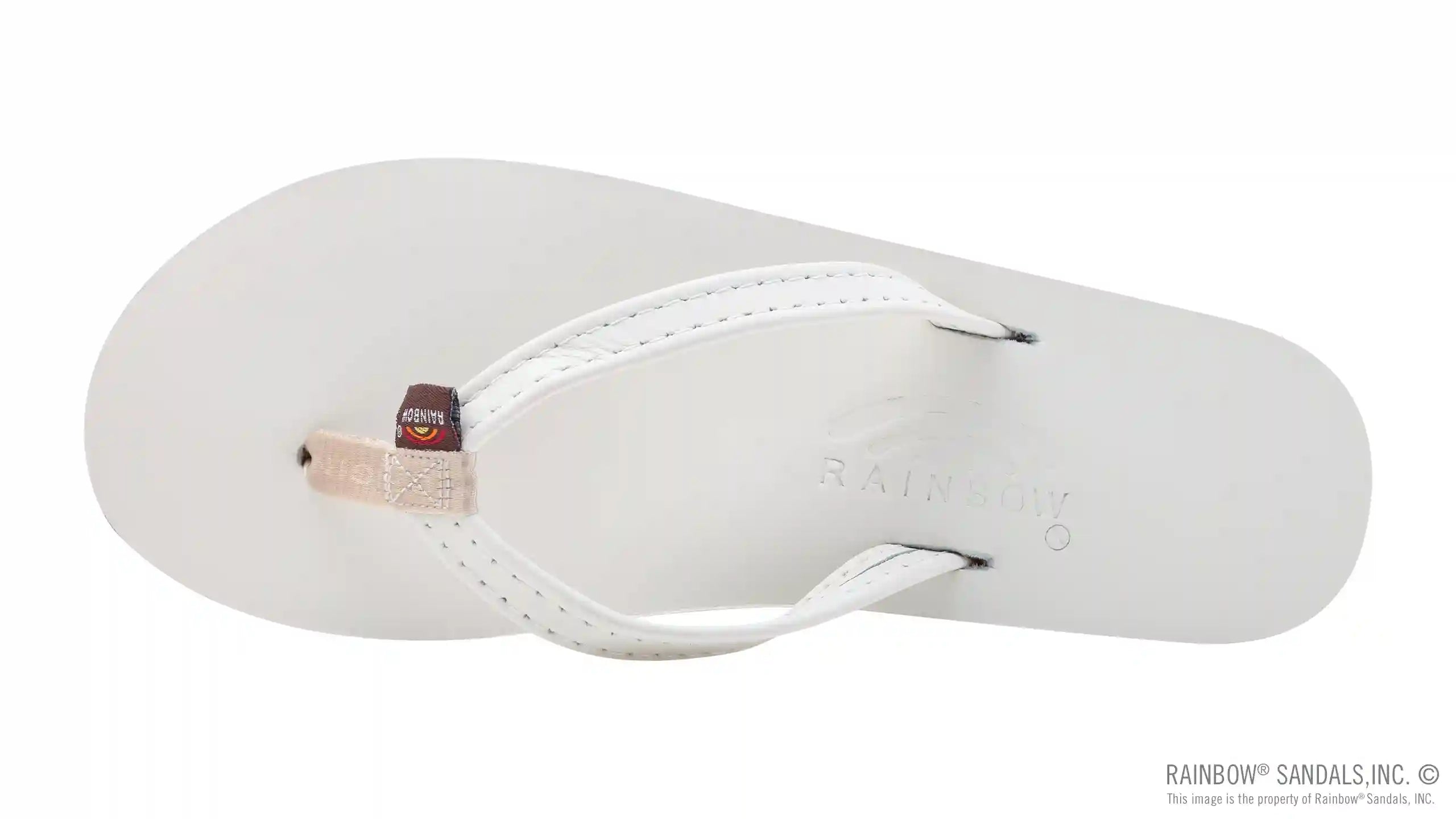 Cloud Dancer Leather Single Layer Arch Narrow Strap - Image 3
