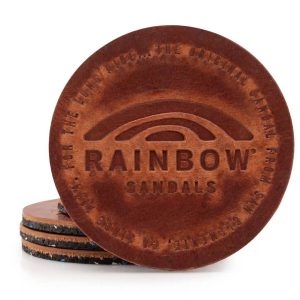 Coaster 4 pack - Rust - Leather
