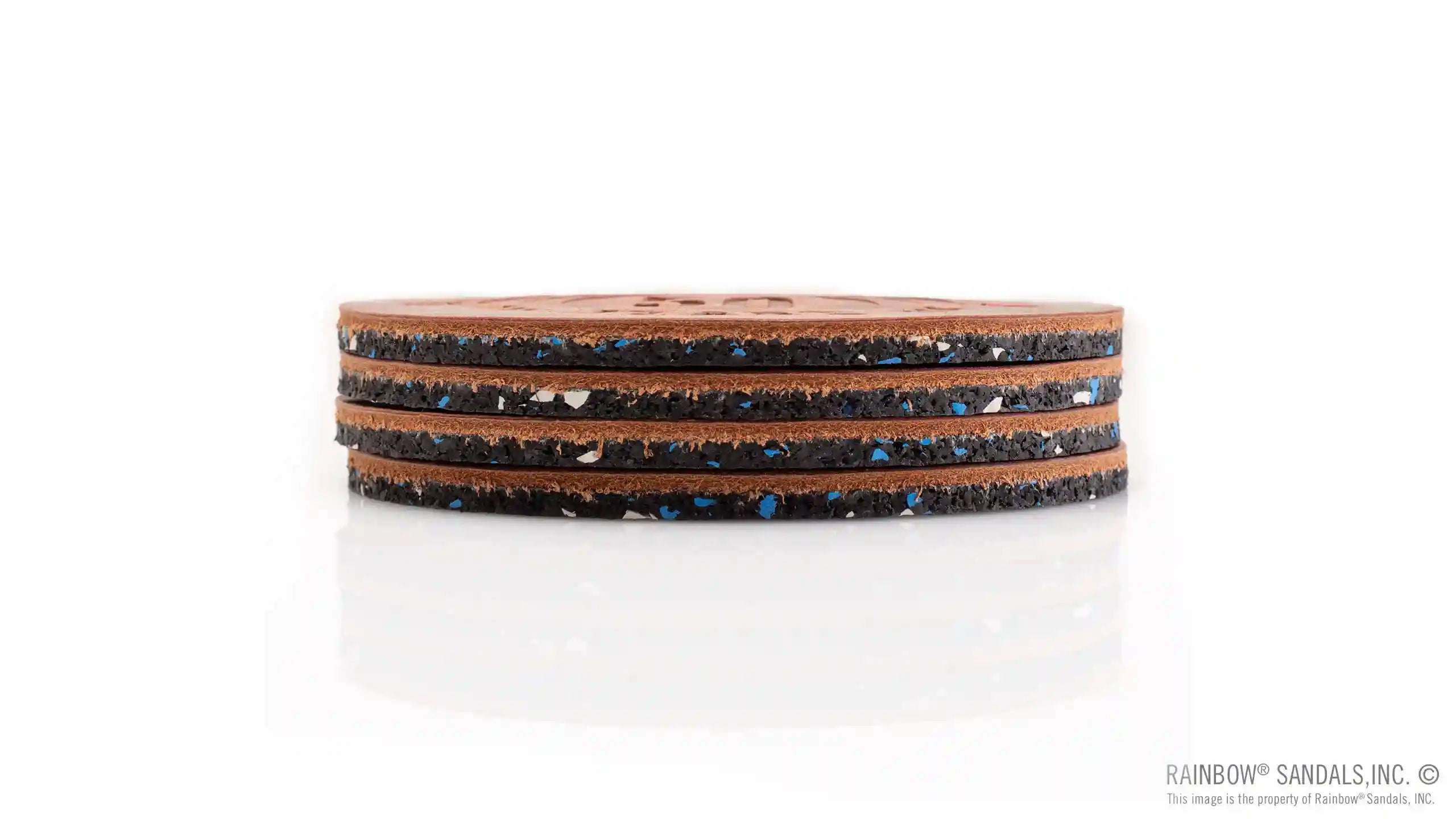 Coaster 4 pack - Rust - Leather - Image 2