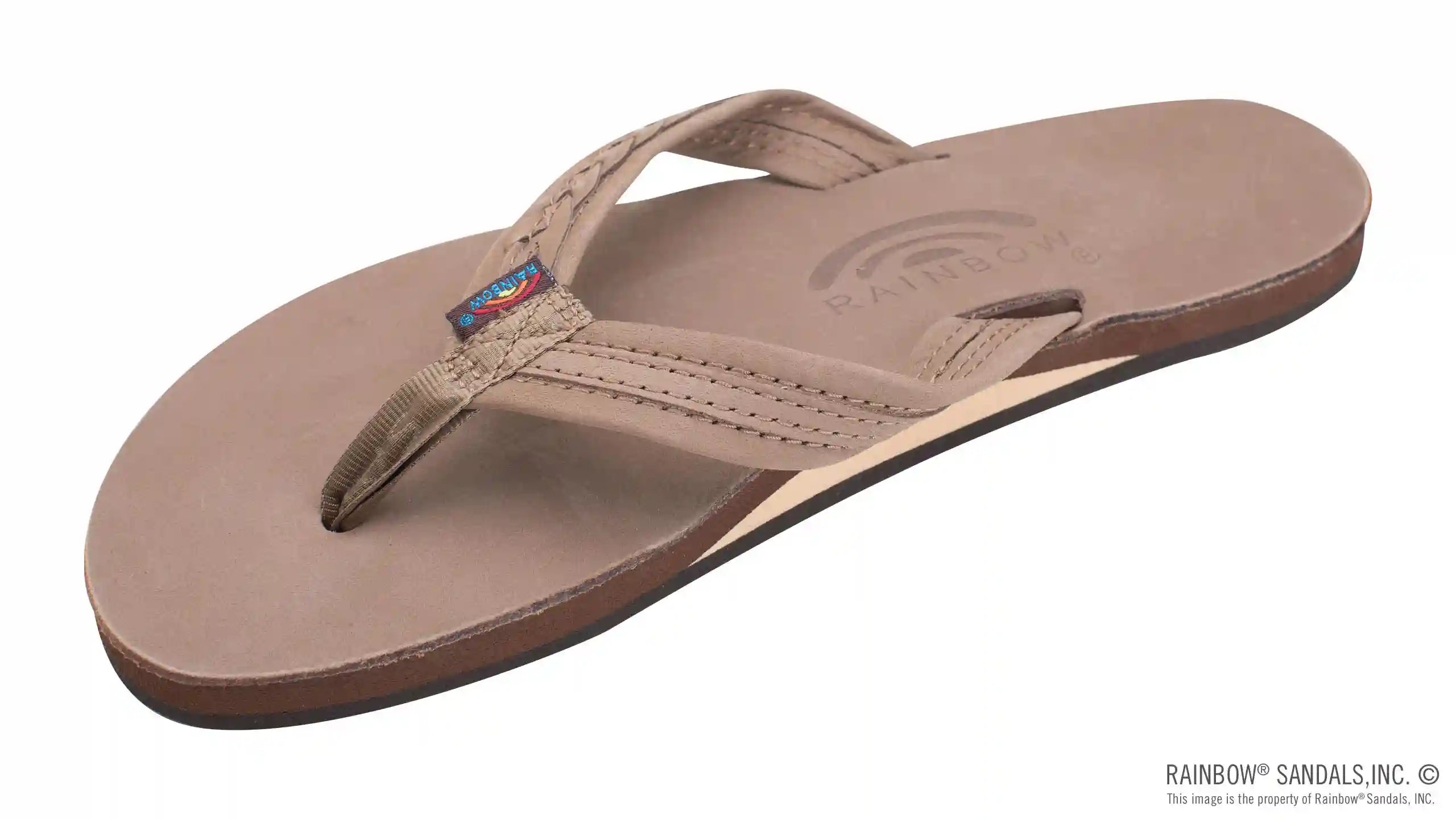 The Madison - Single Layer Arch Support with a Braid on a 3/4 Medium Rolled Strap